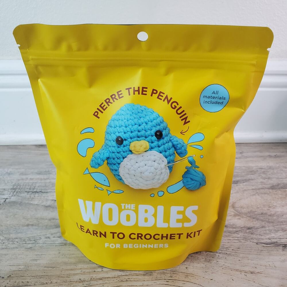 Woobles Pierre the Penguin Crochet Kit & Hook Beginners Yarn Craft NEW